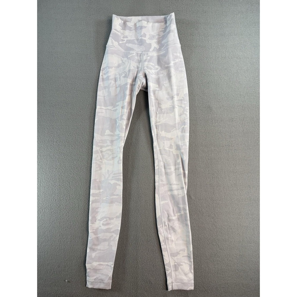 Lululemon Leggings Womens‎ 2 Gray Camo High Rise Ankle Yoga Athletic Pants